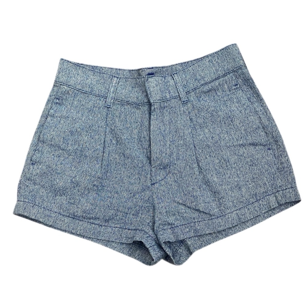 7 For All Mankind Blue High Waist Women's Shorts